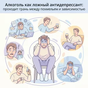 Алкоголь как ложный антидепрессант: где проходит грань между похмельем и зависимостью