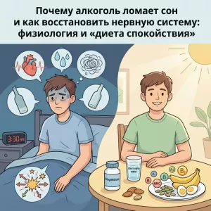 Почему алкоголь ломает сон и как восстановить нервную систему: физиология и «диета спокойствия»